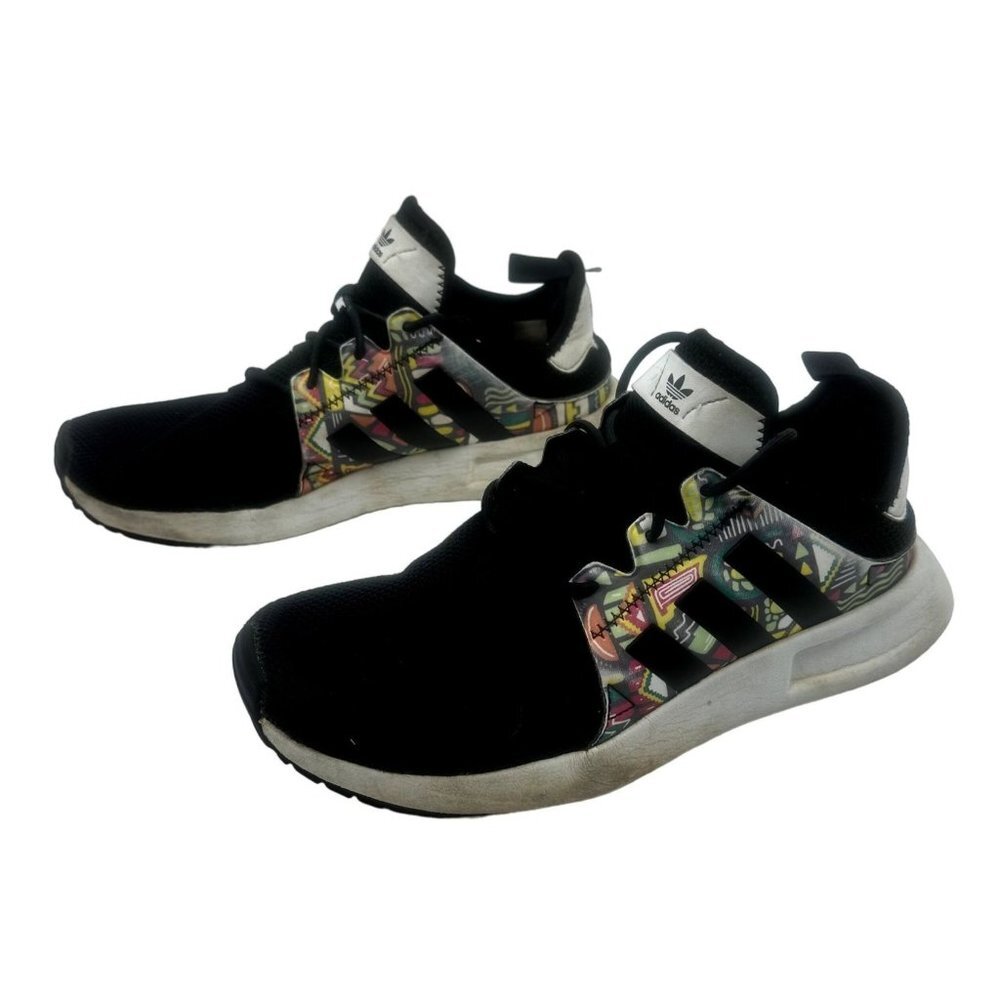 Adidas Shoes Sneakers Youth Size 5.5 Black Mesh Lace Up Low Top Style YM029004